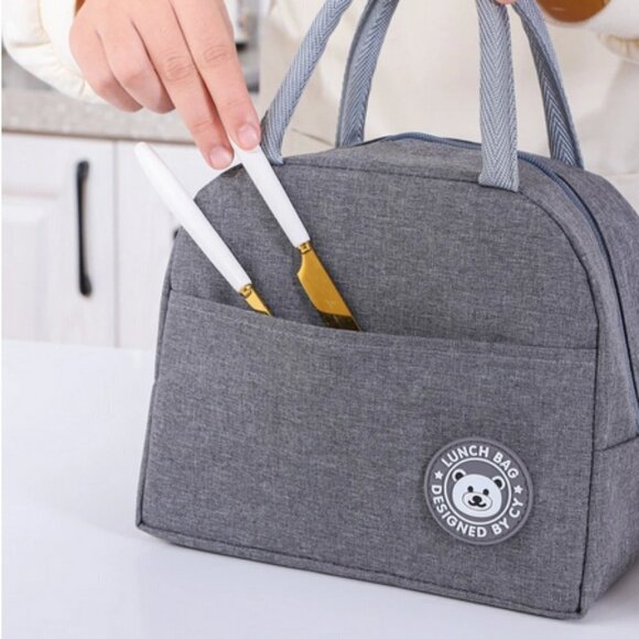 🌷2/$35🌷 Pink Lunch Bag Aluminum Foil Insulation Lunch Bag Thickened Walls - Picture 6 of 16